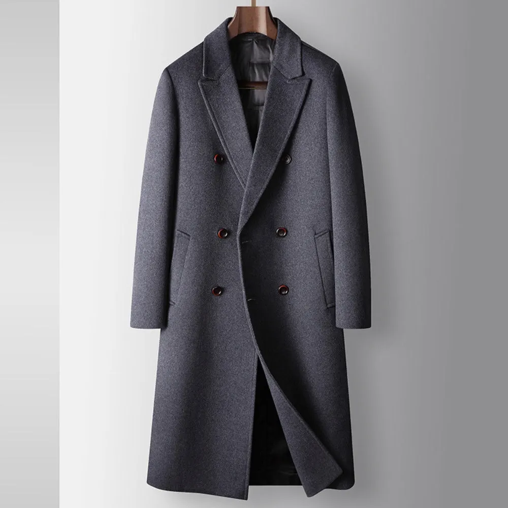 MV Double-Breasted Wool Windbreaker Coat