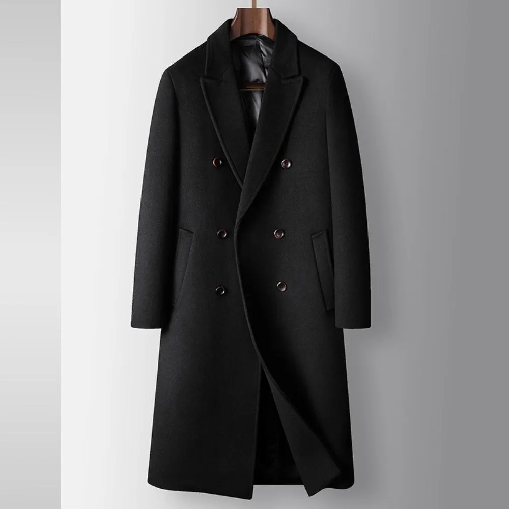 MV Double-Breasted Wool Windbreaker Coat