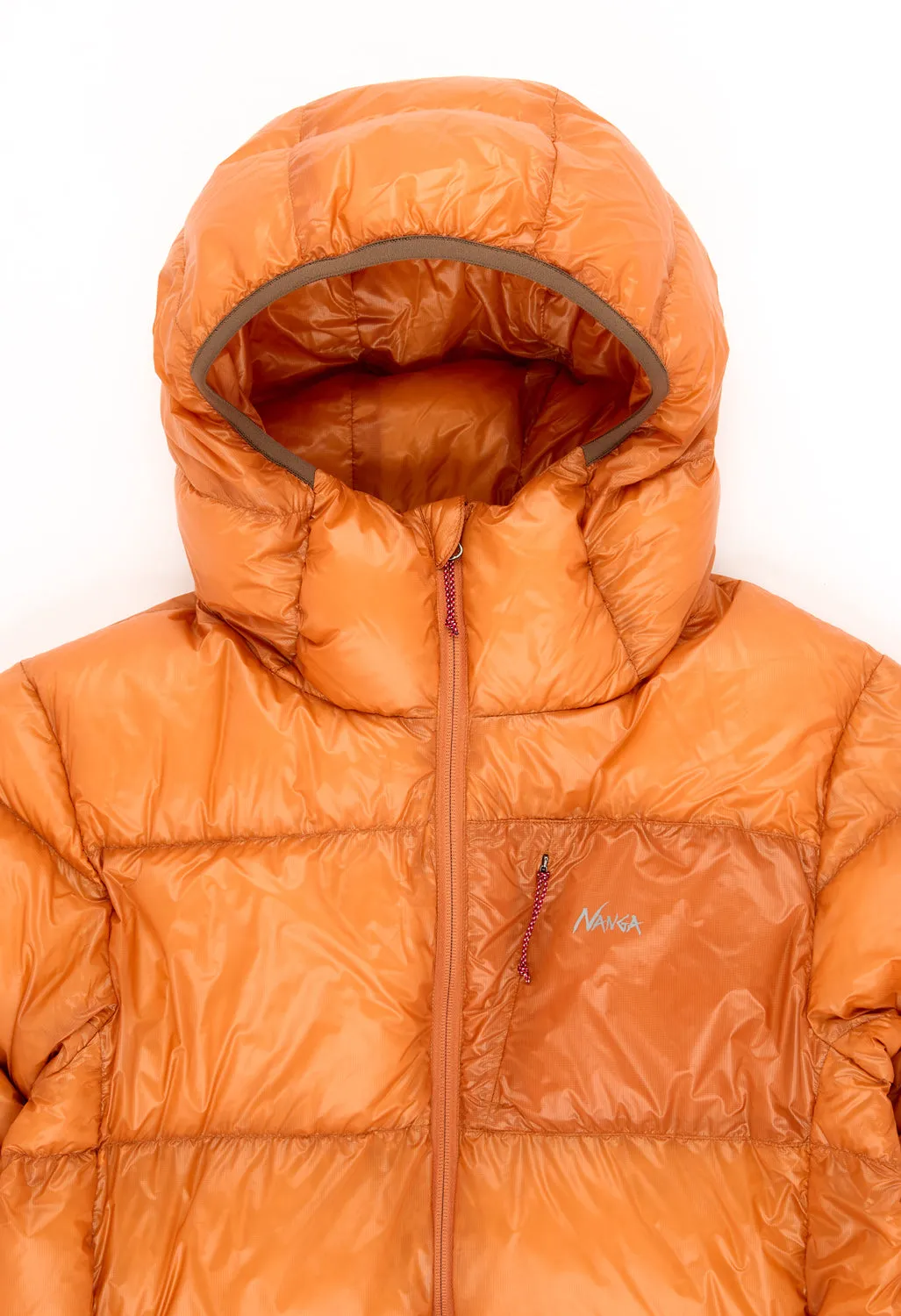 Nanga Men's Mountain Lodge Down Hoodie Jacket - Orange