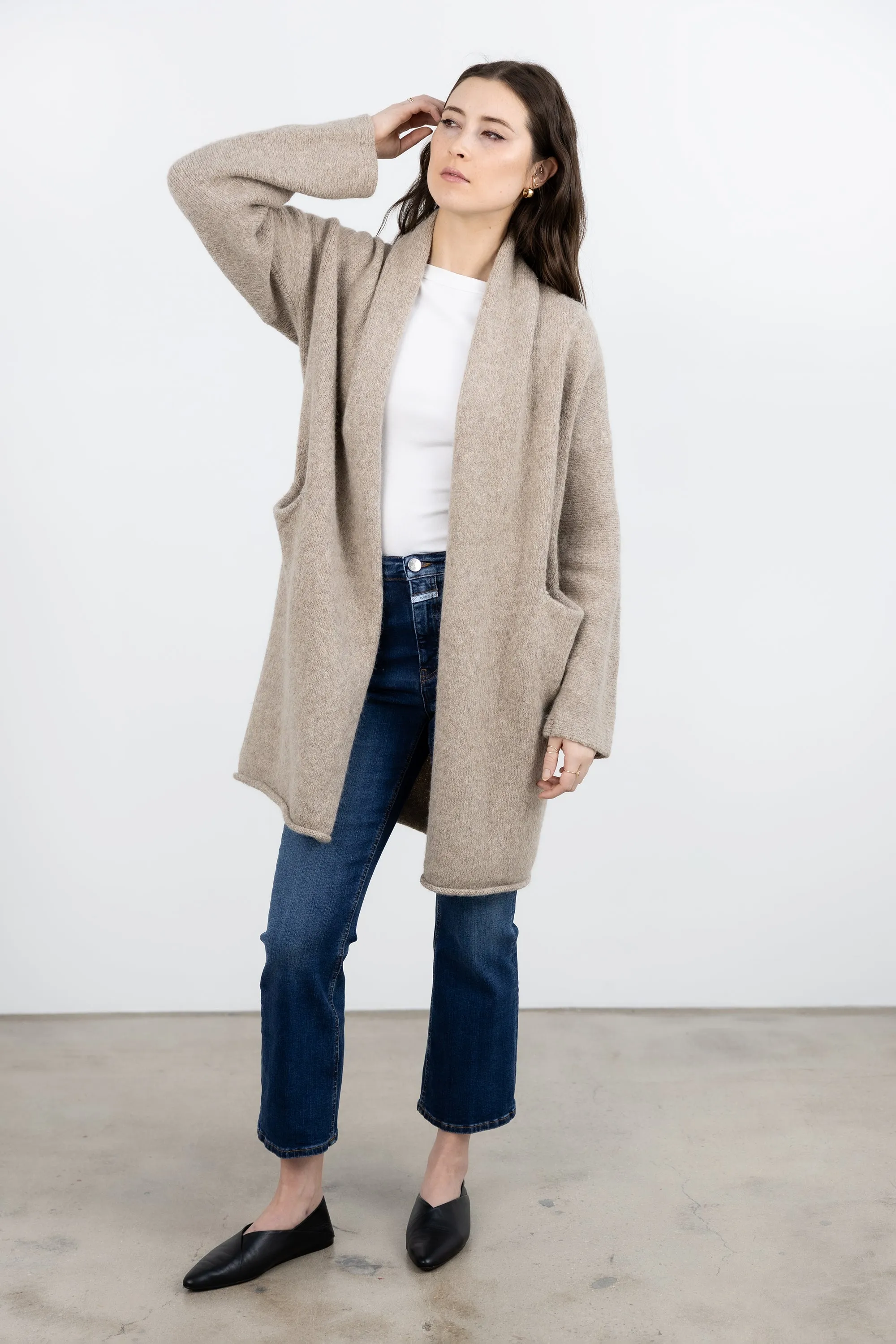 Parker Sweater Coat in Oatmeal