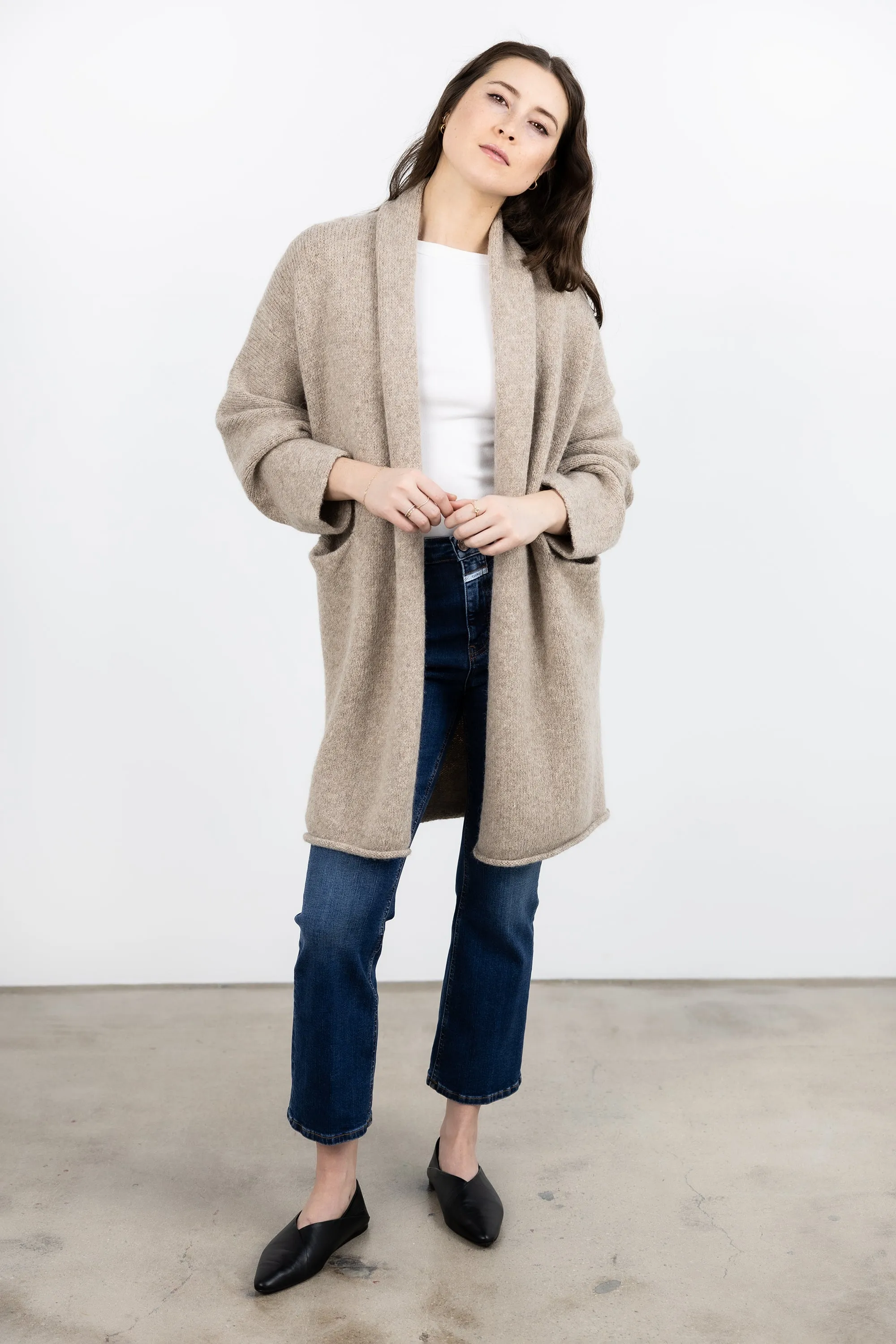 Parker Sweater Coat in Oatmeal