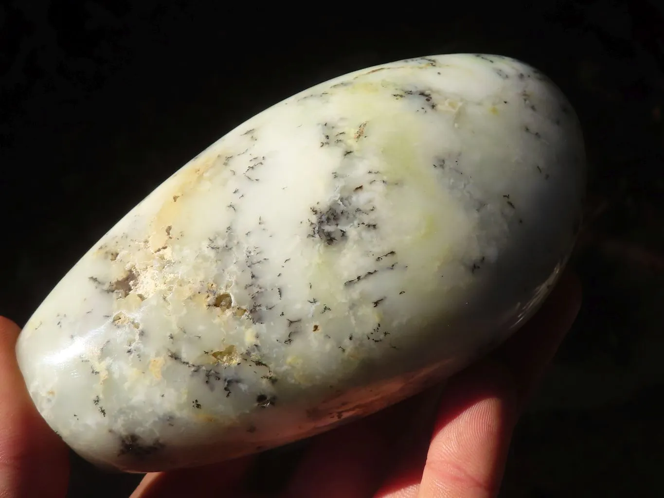 Polished Dendritic Opal Standing Free Forms  x 2 From Moralambo, Madagascar