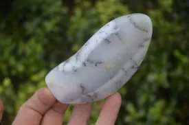 Polished Dendritic Opal Standing Free Forms x 6 From Moralambo, Madagascar