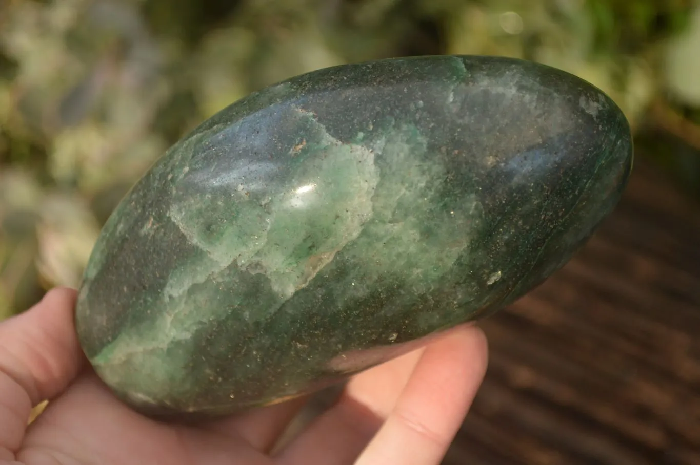 Polished  Emerald Fuchsite Quartz Sphere & Standing Free Form  x 2 From Madagascar