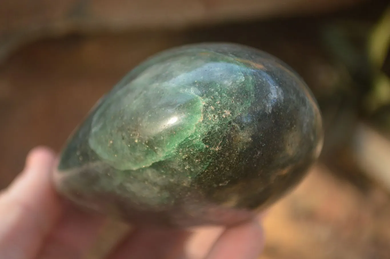 Polished  Emerald Fuchsite Quartz Sphere & Standing Free Form  x 2 From Madagascar