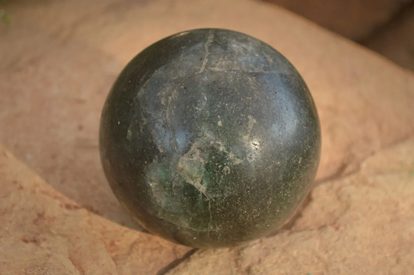 Polished  Emerald Fuchsite Quartz Sphere & Standing Free Form  x 2 From Madagascar