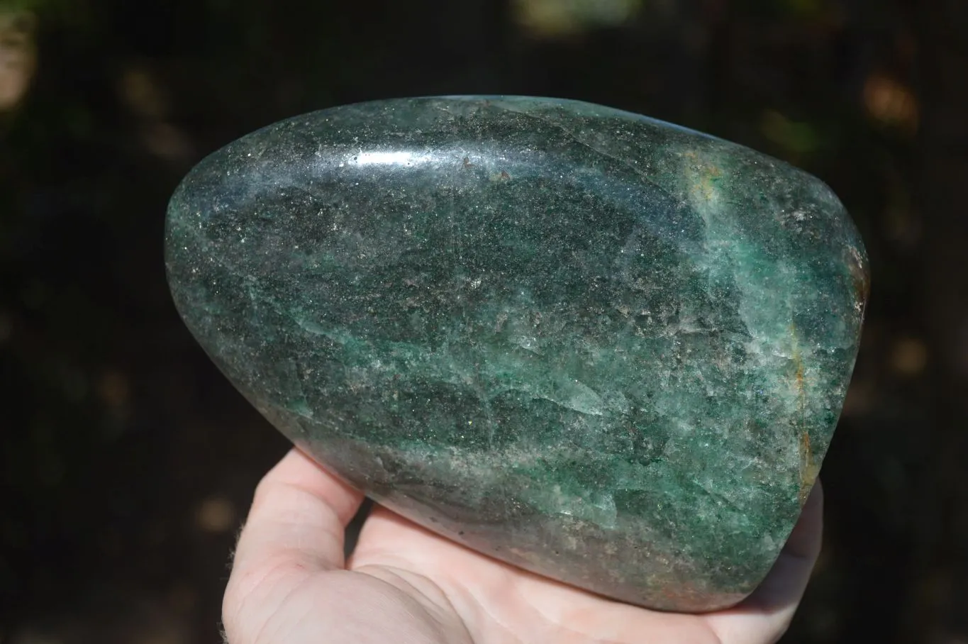 Polished Emerald Fuchsite Quartz Standing Free Form x 1 From Ambatondrazaka, Madagascar