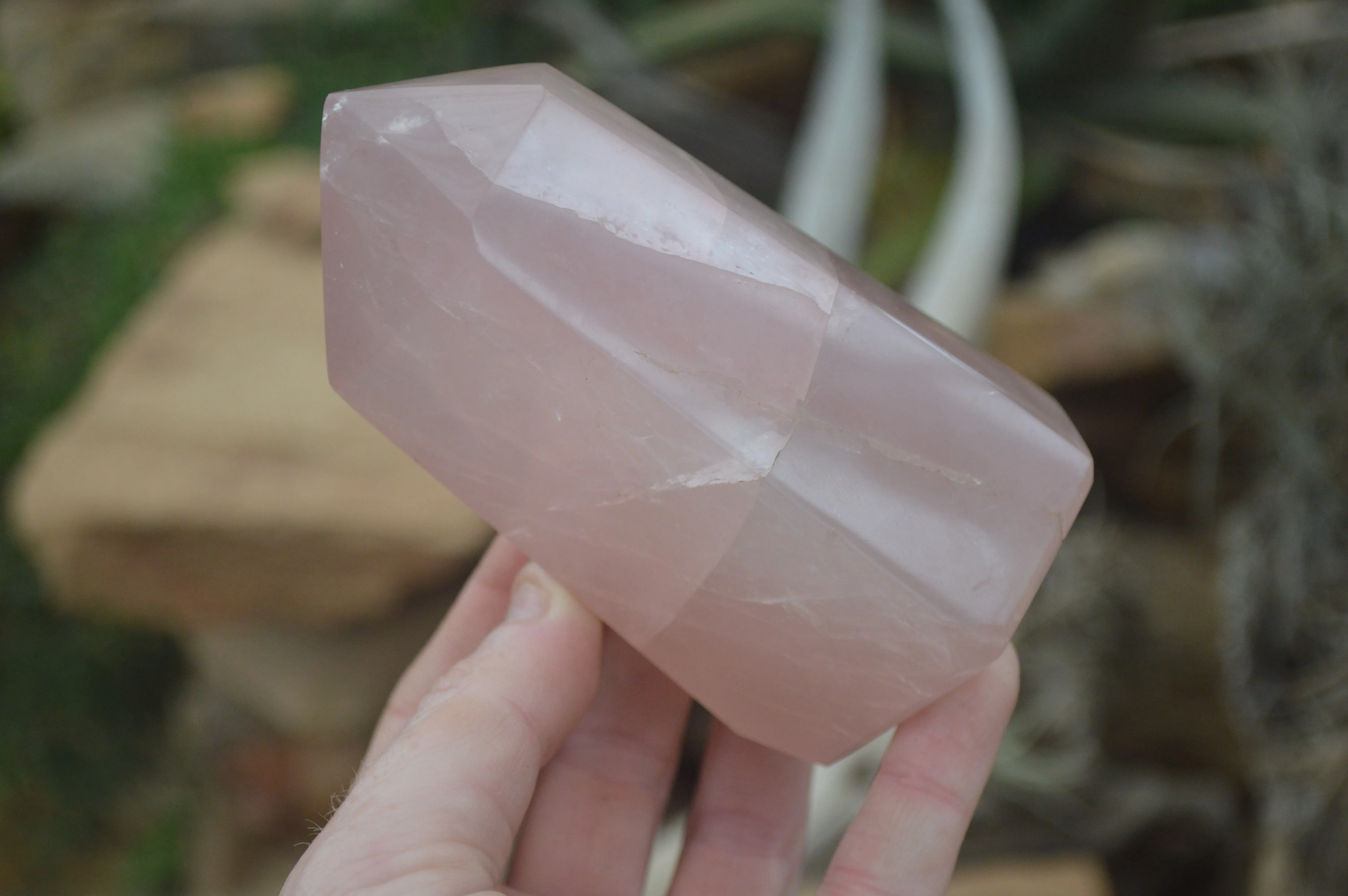 Polished Gemmy Rose Quartz Points x 4 From Madagascar