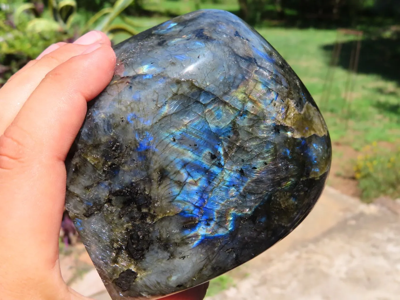 Polished Labradorite Standing Free Form x 1 From Tulear, Madagascar