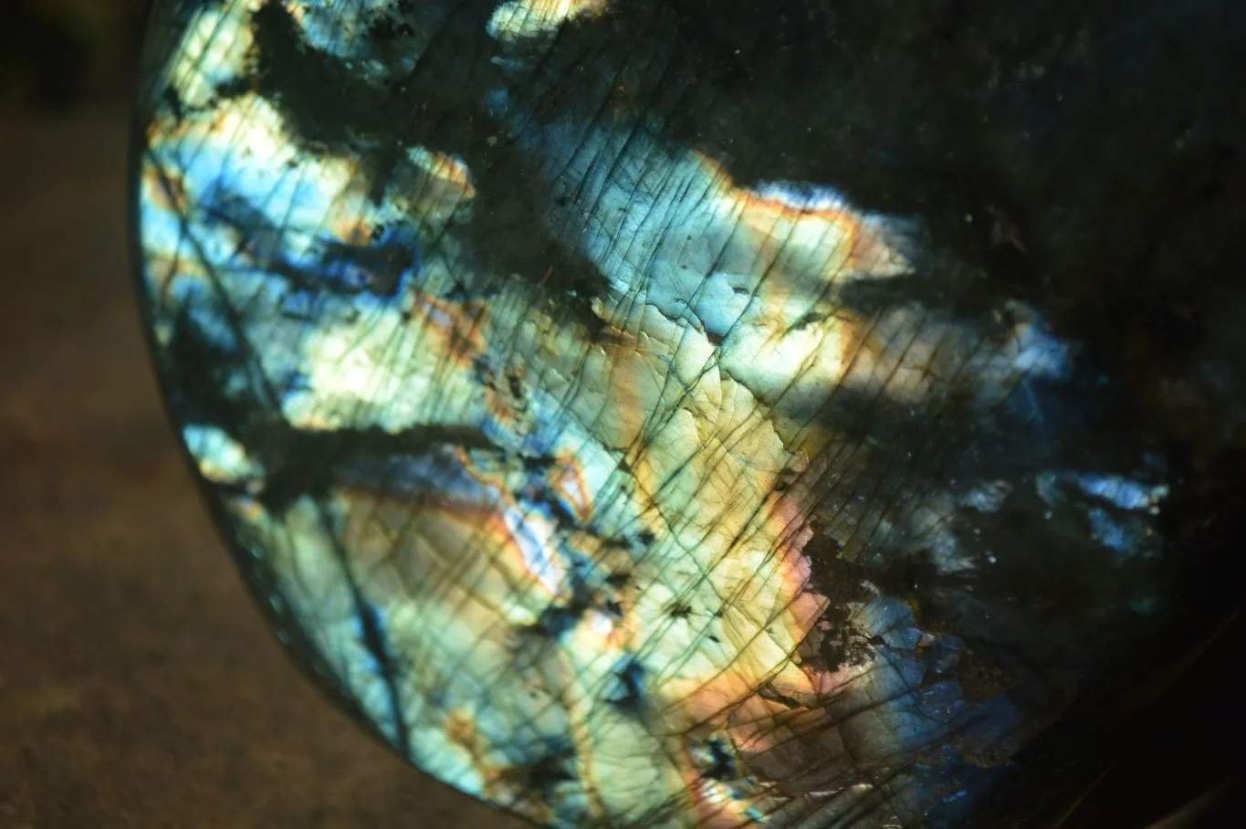 Polished Large Labradorite Standing Free Form  x 1 From Tulear, Madagascar