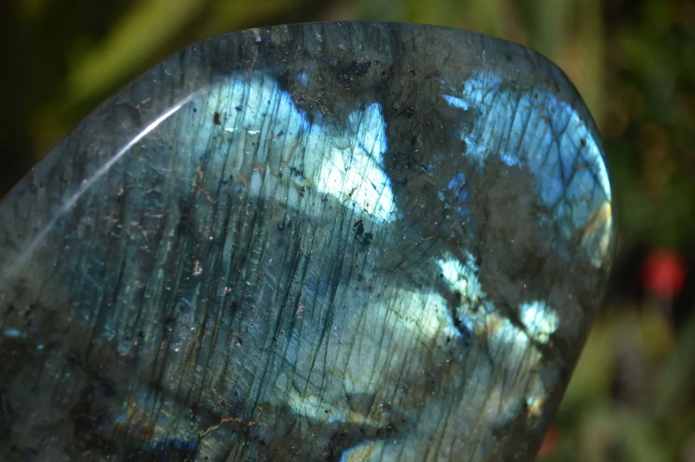 Polished Large Labradorite Standing Free Form  x 1 From Tulear, Madagascar