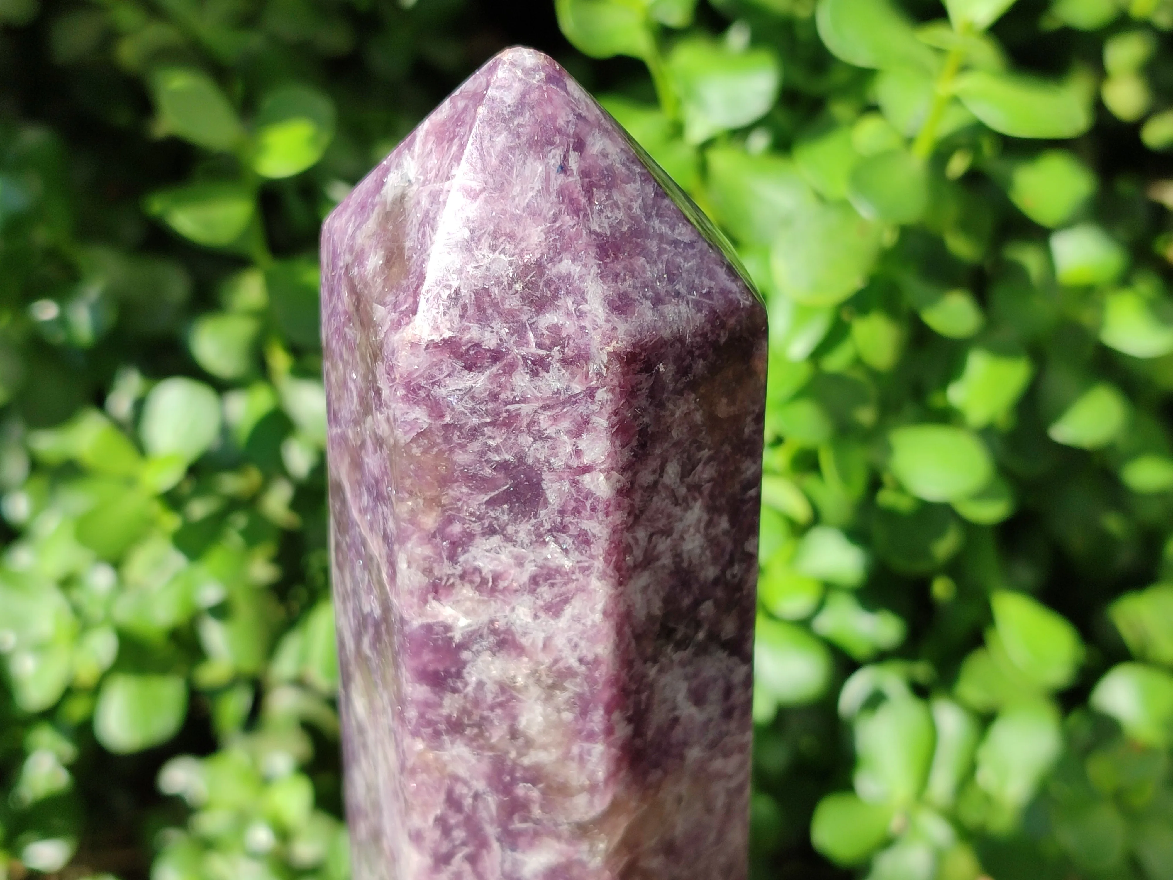 Polished Lepidolite with Pink Rubellite Tower x 1 From Ambatondrazaka, Madagascar