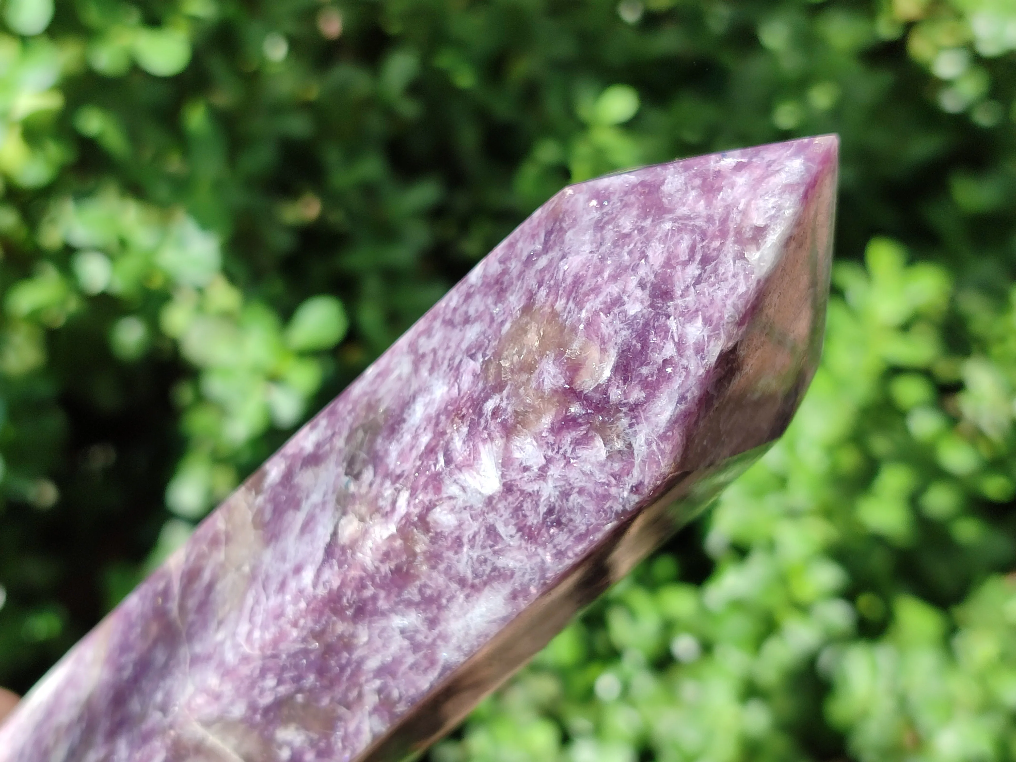 Polished Lepidolite with Pink Rubellite Tower x 1 From Ambatondrazaka, Madagascar