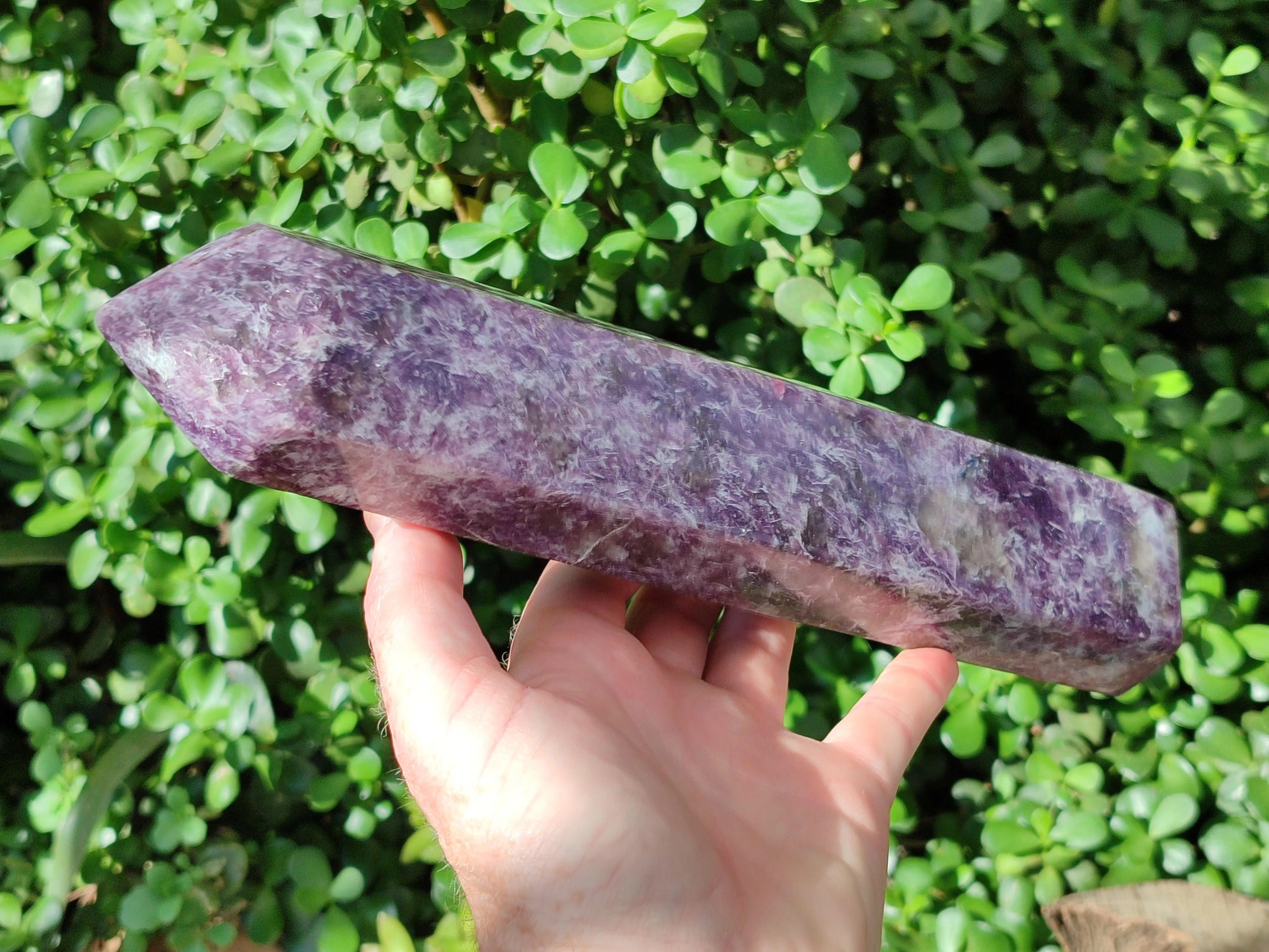 Polished Lepidolite with Pink Rubellite Tower x 1 From Ambatondrazaka, Madagascar