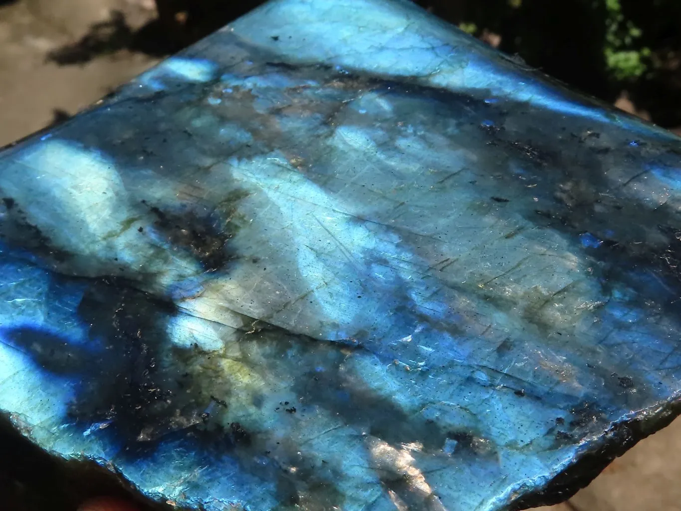 Polished One Side Polished Labradorite Slabs  x 6 From Madagascar