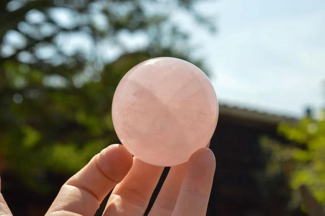 Polished Pink Rose Quartz Spheres x 6 From Ambatondrazaka, Madagascar