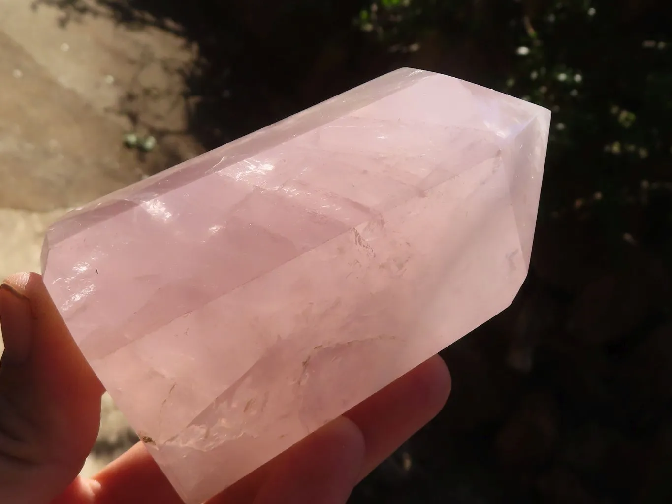 Polished Pink Rose Quartz Standing Free Forms x 2 From Antsirabe, Madagascar