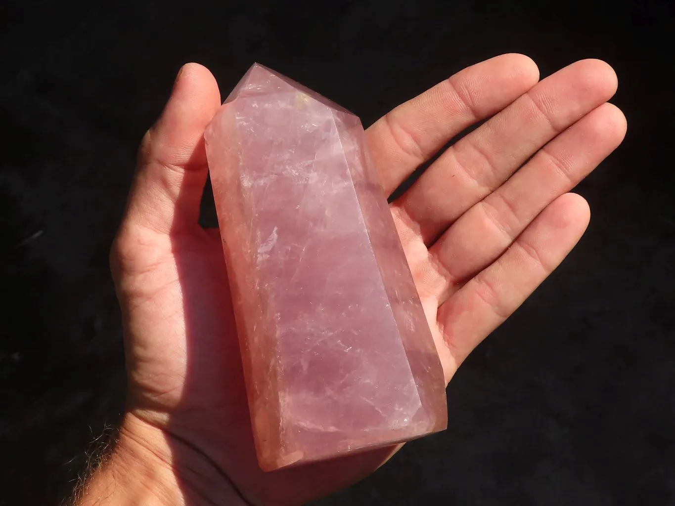 Polished Pink Rose Quartz Standing Free Forms x 2 From Antsirabe, Madagascar