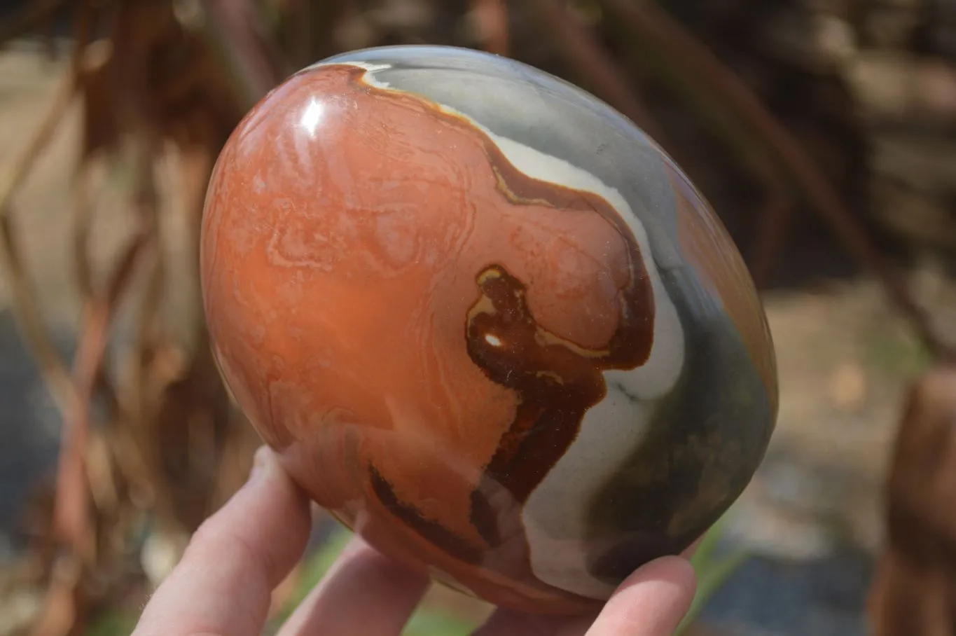 Polished Polychrome Jasper Standing Free Form  x 1 From Mahajanga, Madagascar