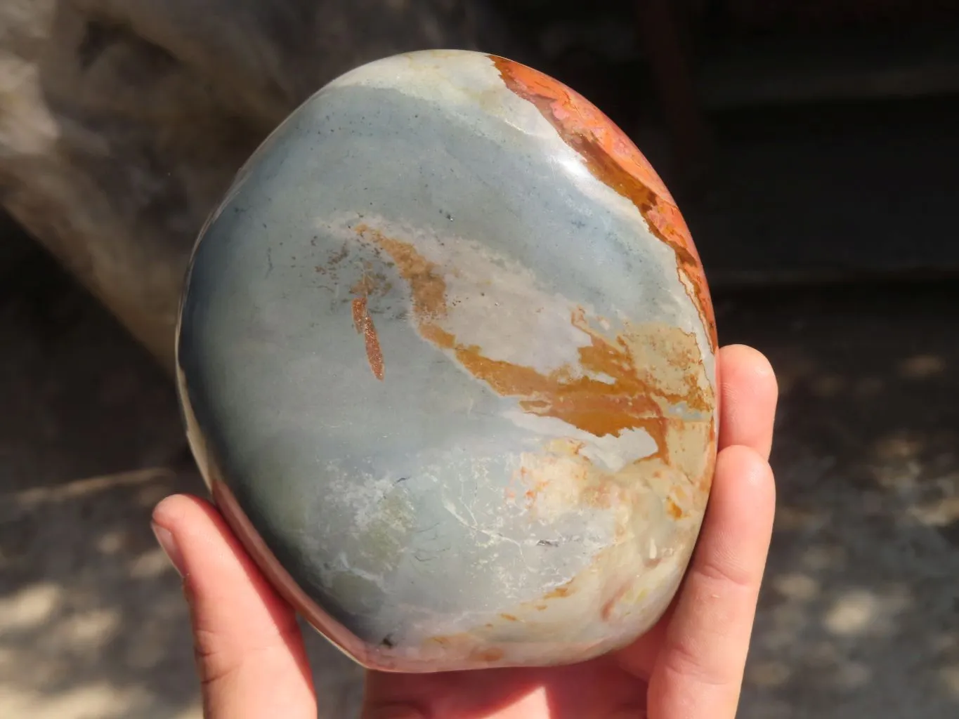 Polished Polychrome Jasper Standing Free Forms  x 2 From Mahajanga, Madagascar