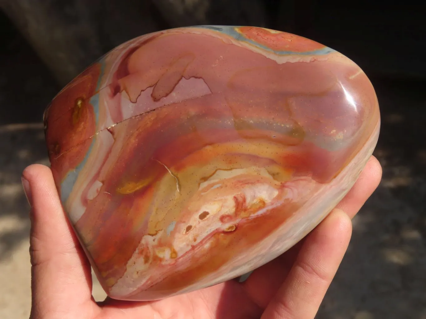 Polished Polychrome Jasper Standing Free Forms  x 2 From Mahajanga, Madagascar