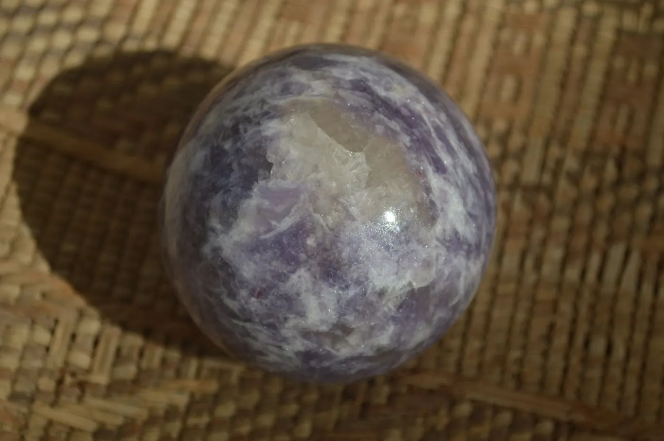 Polished Purple Lepidolite & Rubellite Spheres  x 8 From Madagascar