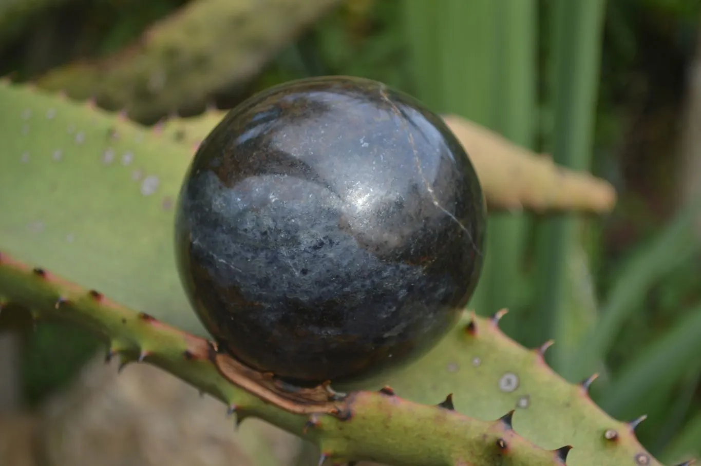 Polished Rare Iolite Spheres x 1 From Ambatofinandrahana, Madagascar