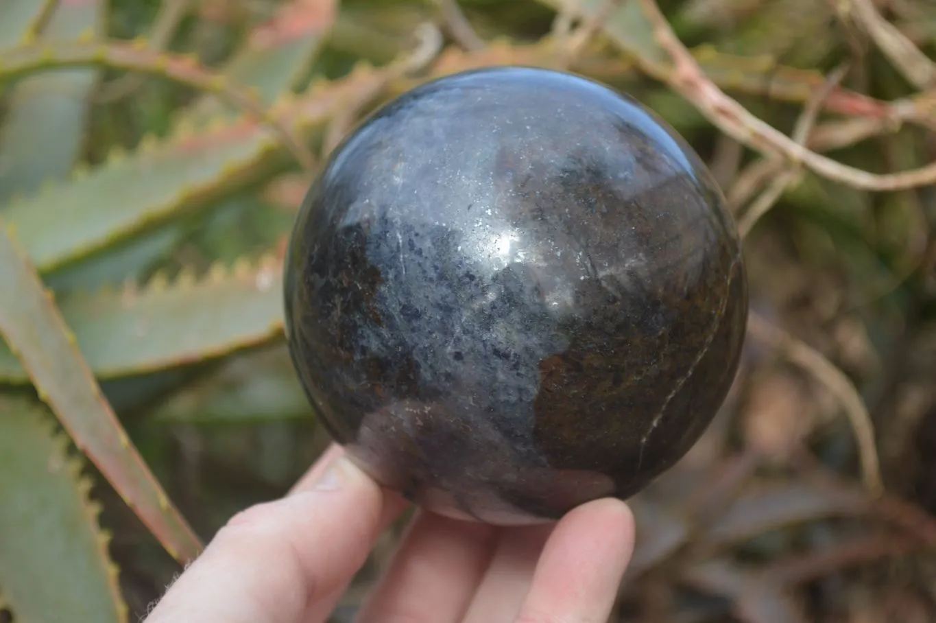 Polished Rare Iolite Spheres x 1 From Ambatofinandrahana, Madagascar