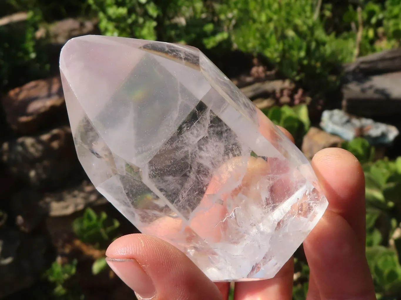 Polished Semi Optic Clear Quartz Points x 6 From Madagascar