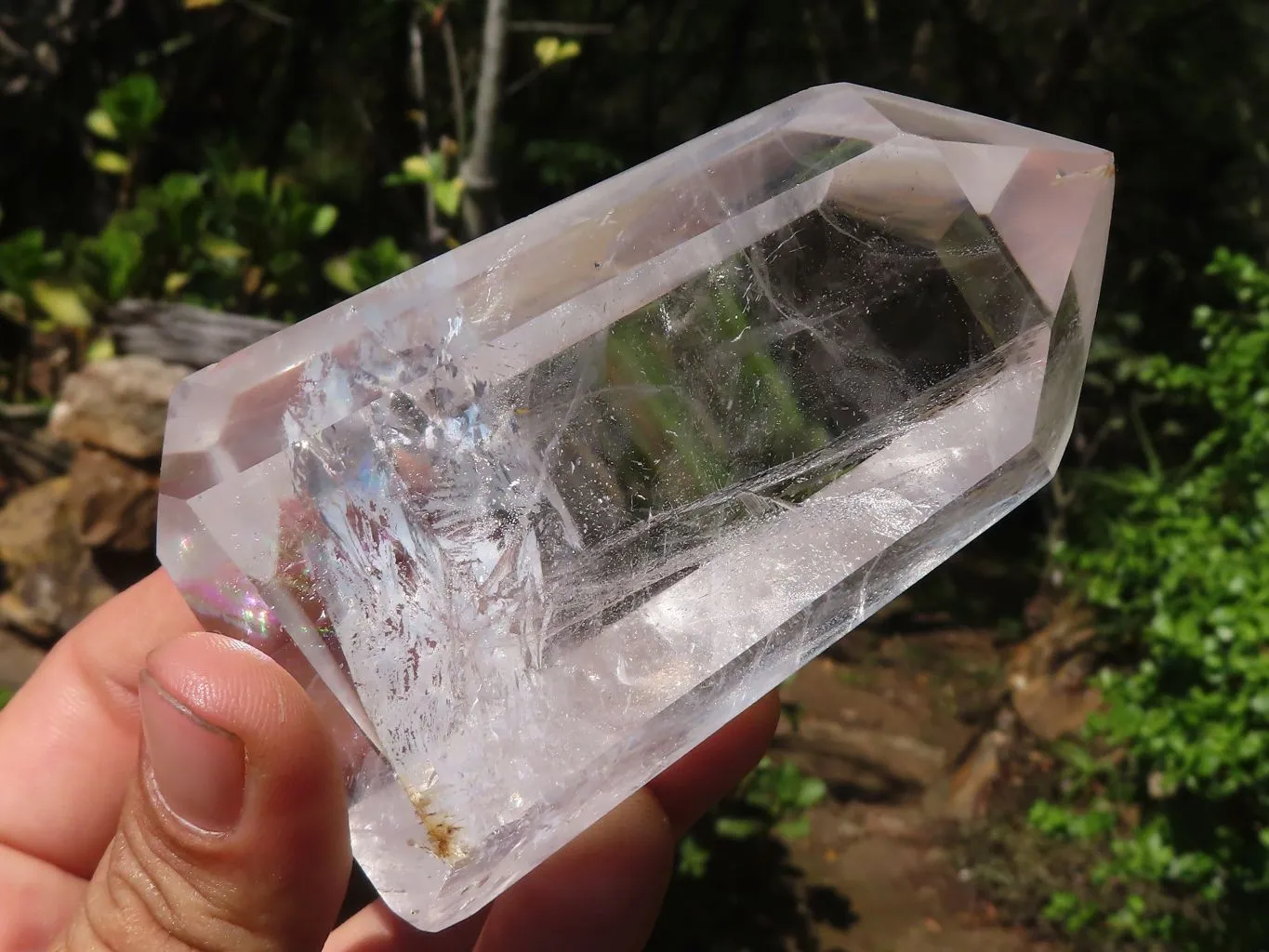 Polished Semi Optic Clear Quartz Points x 6 From Madagascar