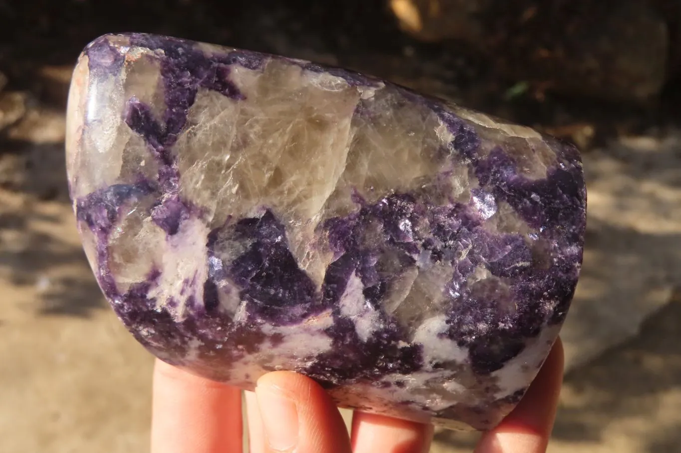 Polished Silver Leaf Lepidolite Standing Free Forms  x 2 From Zimbabwe