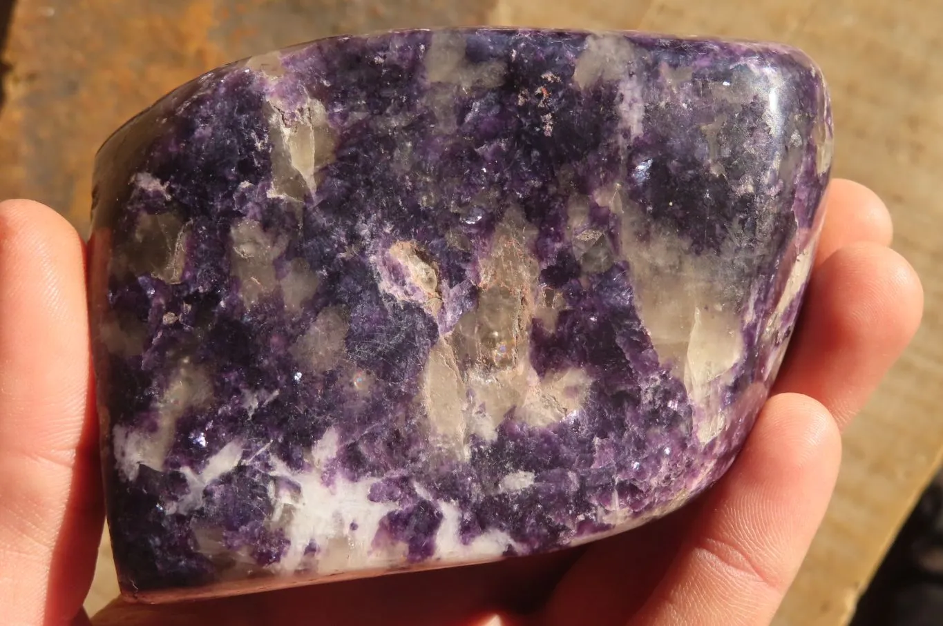 Polished Silver Leaf Lepidolite Standing Free Forms  x 2 From Zimbabwe