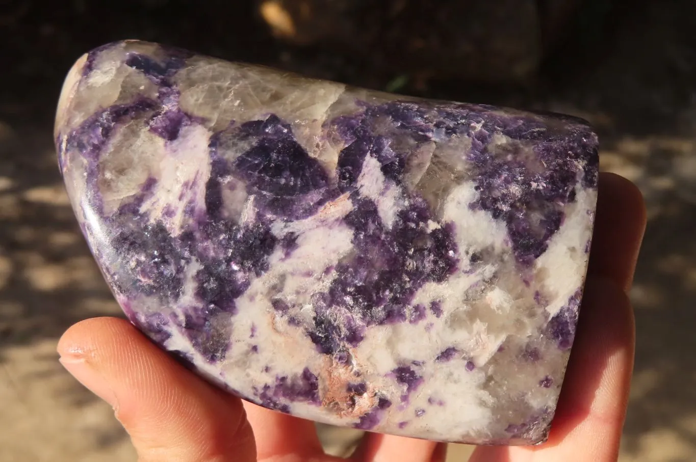 Polished Silver Leaf Lepidolite Standing Free Forms  x 2 From Zimbabwe