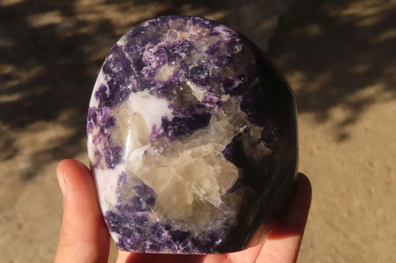 Polished Silver Leaf Lepidolite Standing Free Forms  x 2 From Zimbabwe