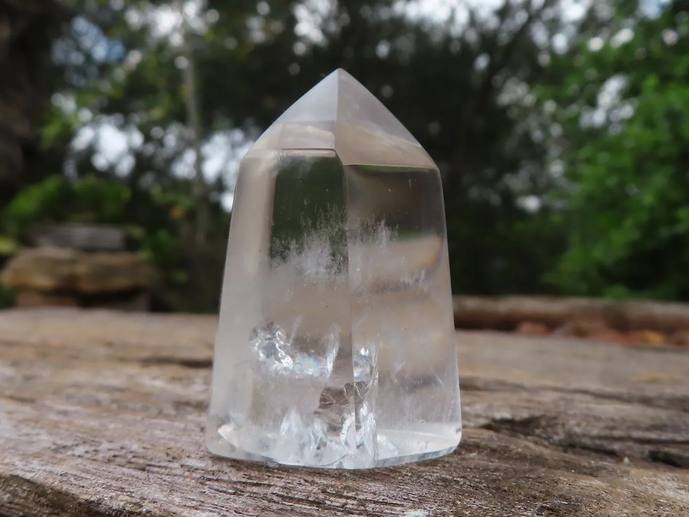 Polished Small Optic Quartz Crystal Points x 20 From Madagascar