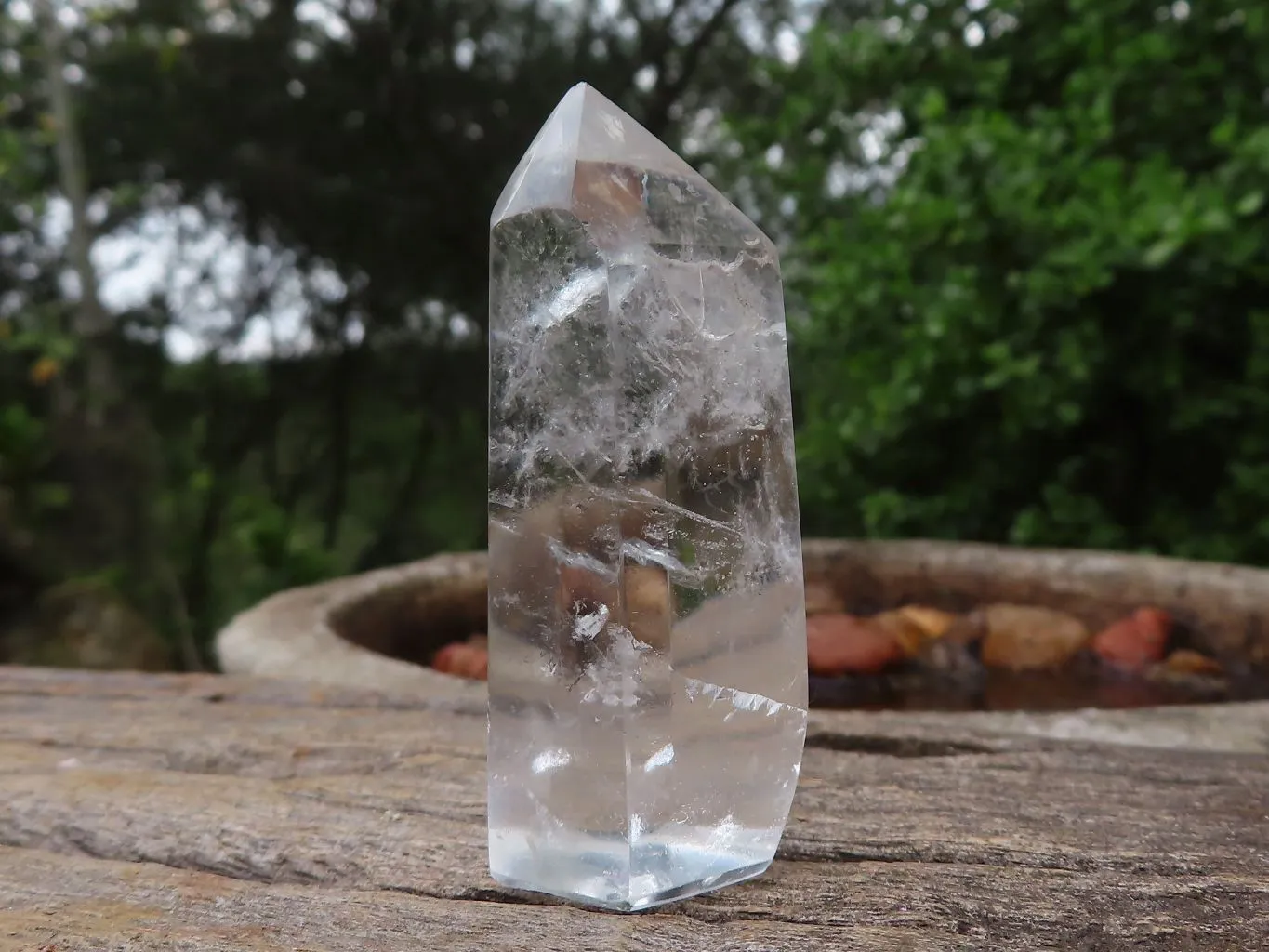 Polished Small Optic Quartz Crystal Points x 20 From Madagascar