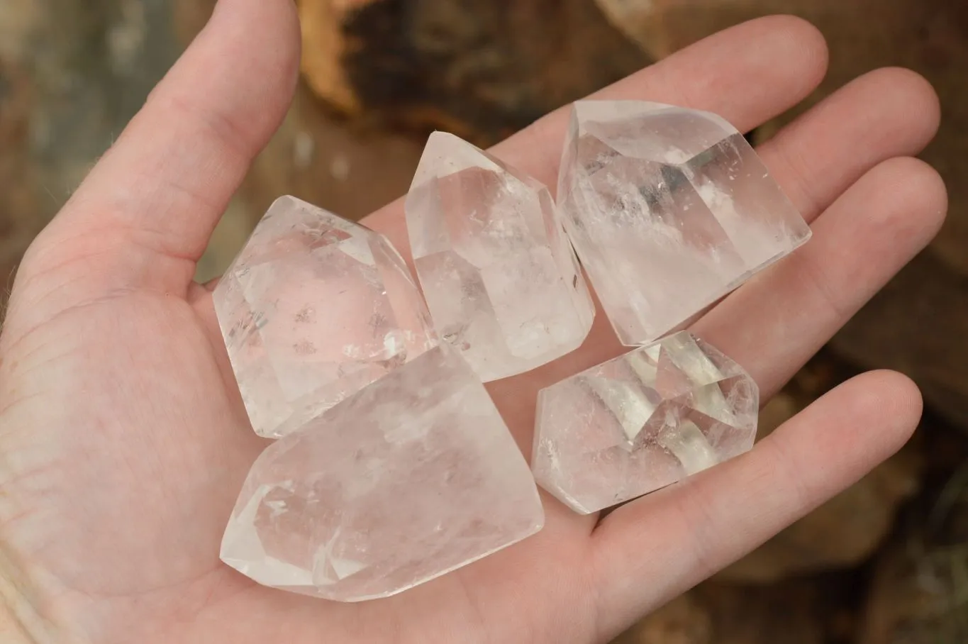 Polished Small Semi Optic Quartz Points x 35 From Madagascar