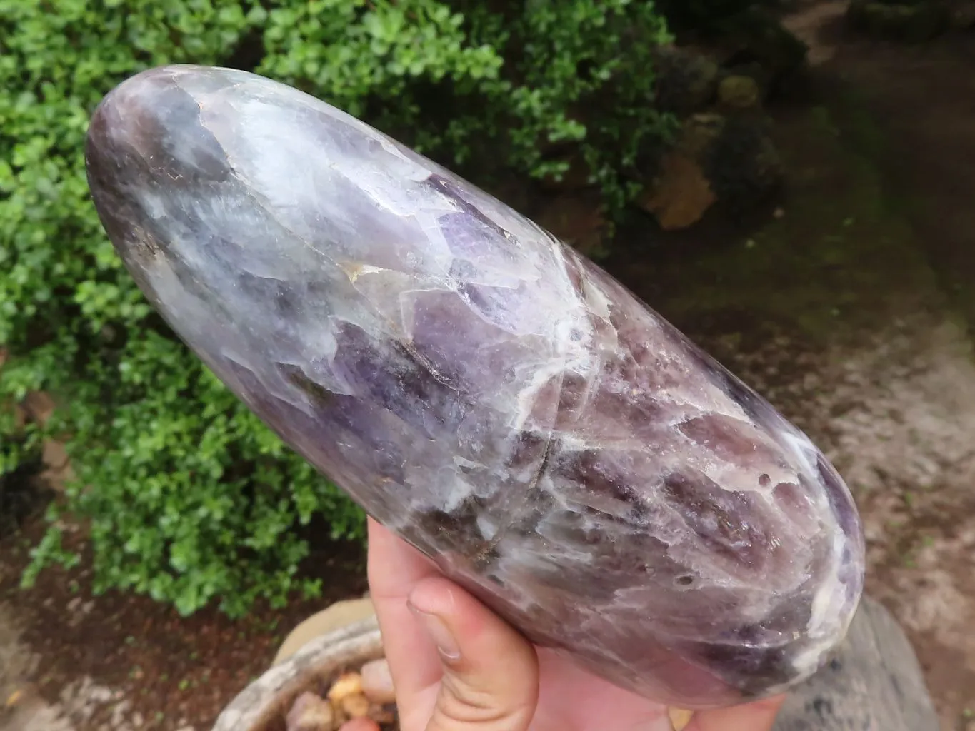 Polished Smokey Amethyst Standing Free Form x 1 From Madagascar