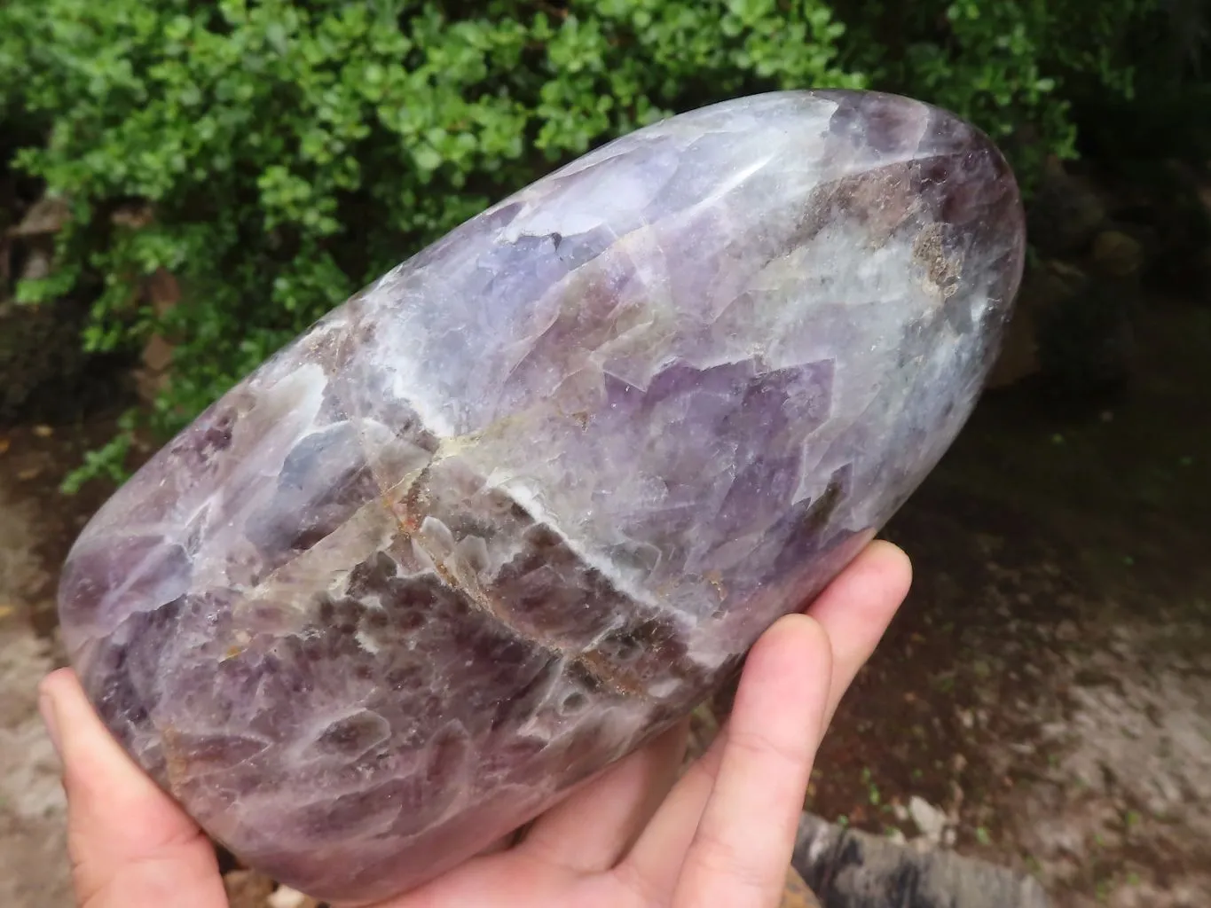 Polished Smokey Amethyst Standing Free Form x 1 From Madagascar