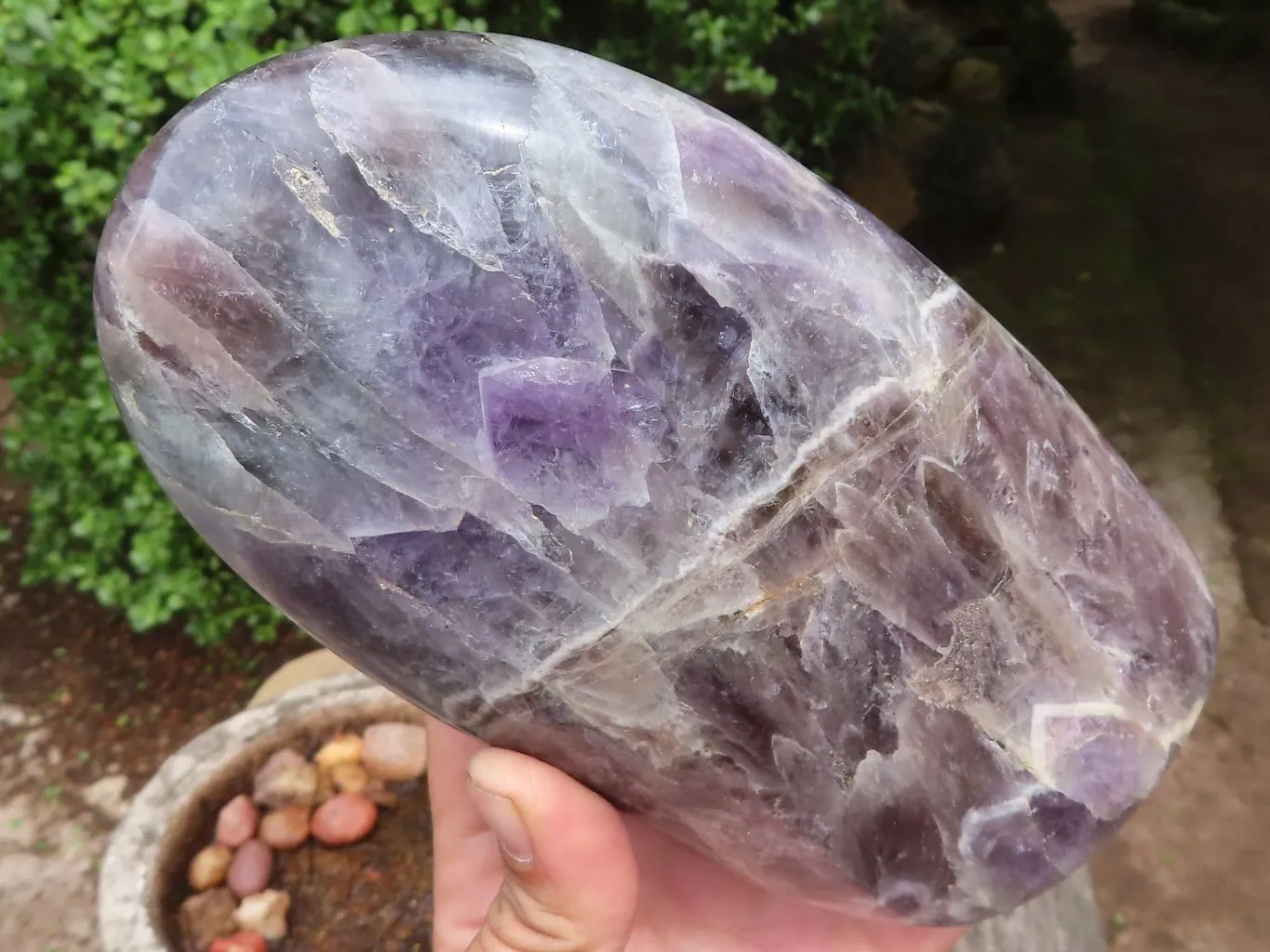 Polished Smokey Amethyst Standing Free Form x 1 From Madagascar