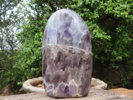 Polished Smokey Amethyst Standing Free Form x 1 From Madagascar