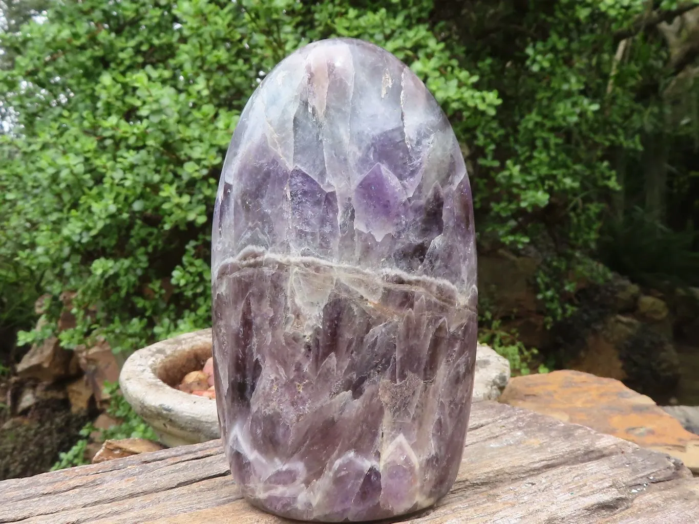 Polished Smokey Amethyst Standing Free Form x 1 From Madagascar