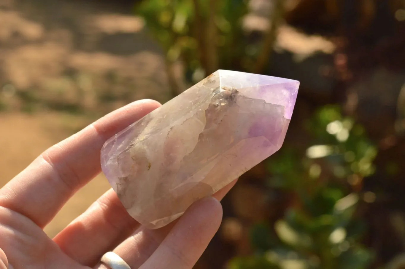 Polished Smokey Dream Amethyst Points x 6 From Madagascar