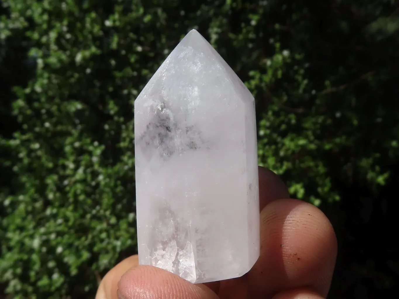 Polished White Phantom Quartz Points x 20 From Madagascar