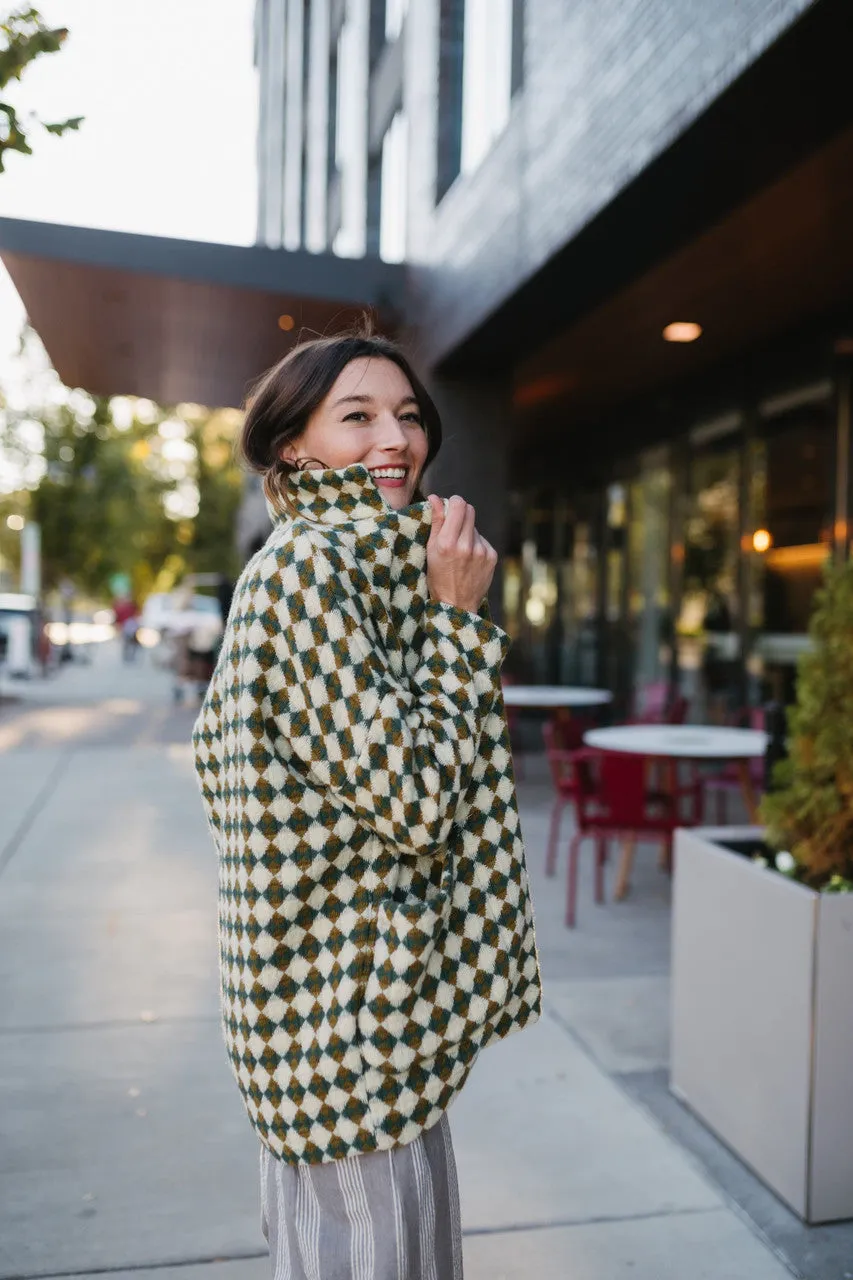 Portuguese Wool Pieper in Sage and Mustard Check