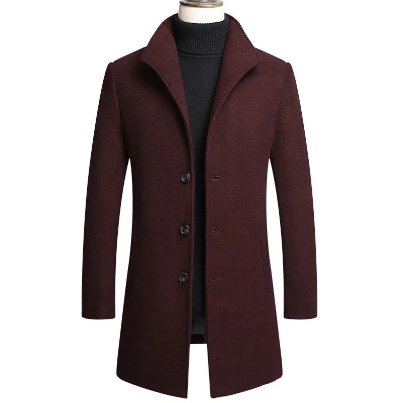 Premium Men's Thick Wool Blend Coat