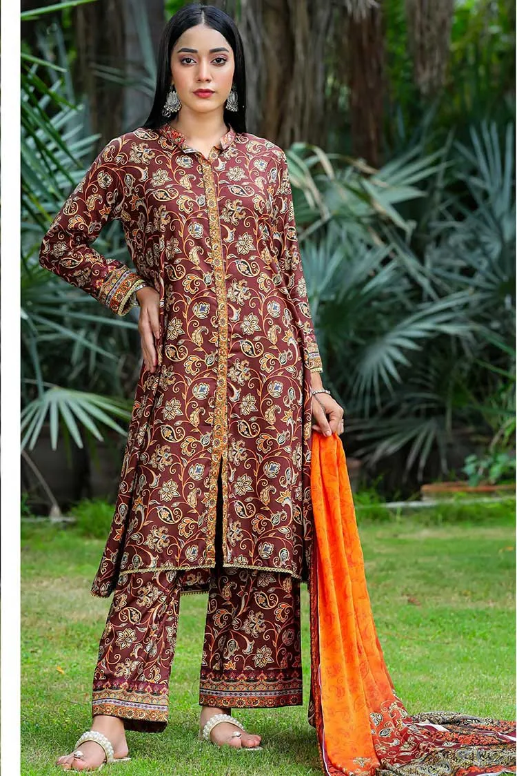 Qalamkar - AN 04 Aangan Prints Fall Winter Linen Collection Vol 1