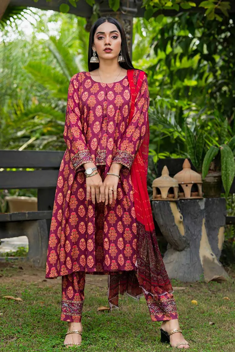 Qalamkar - AN 06 Aangan Prints Fall Winter Linen Collection Vol 1