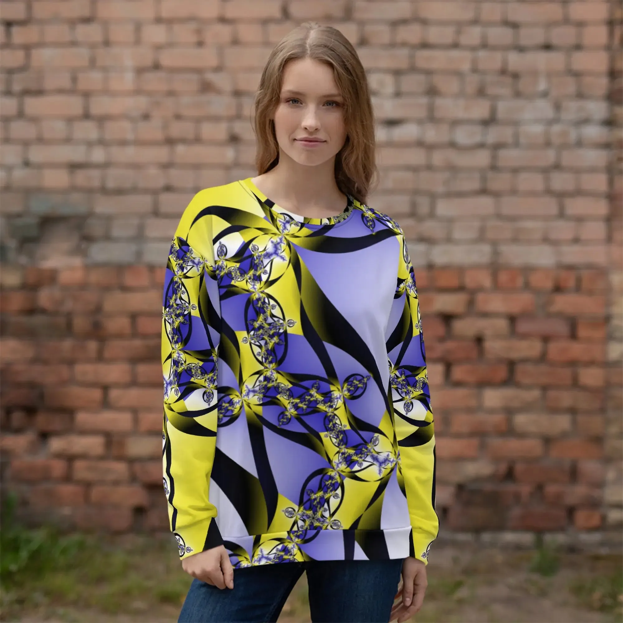 "Citrine Migration" Collection - Colorful Fractal Sweatshirt