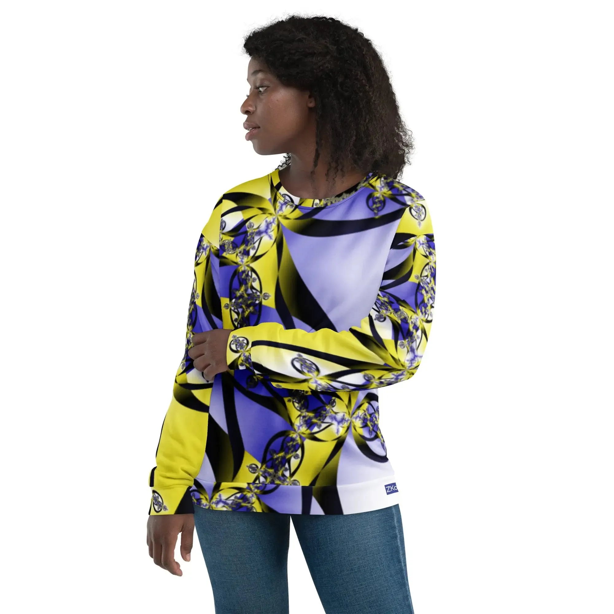 "Citrine Migration" Collection - Colorful Fractal Sweatshirt